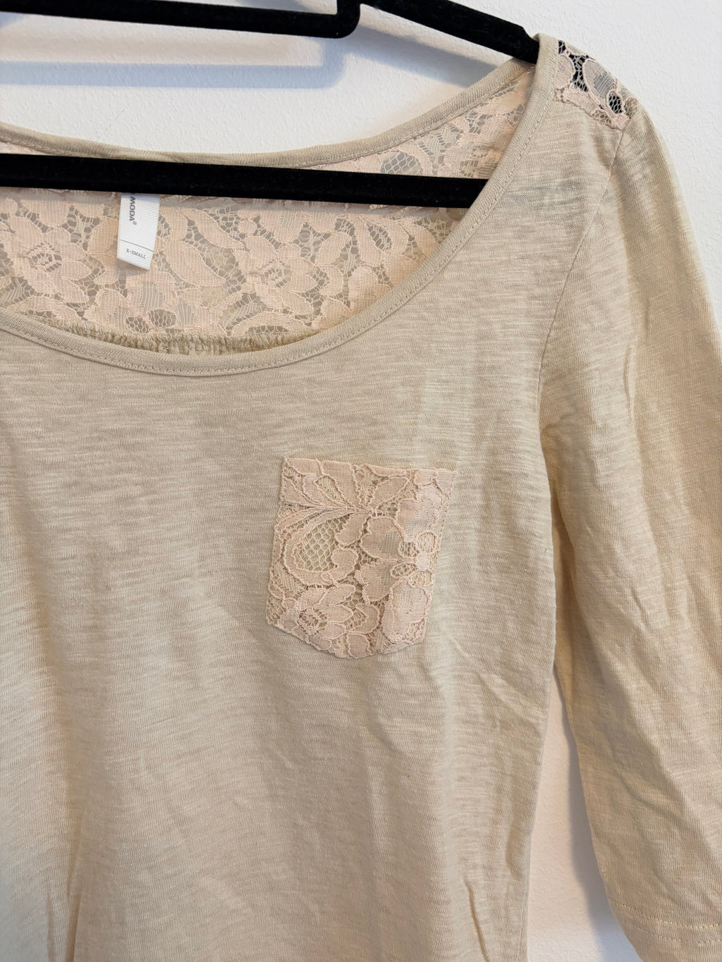 Vero Moda Longsleeve mit Spitze 3/4 Arm Gr. XS