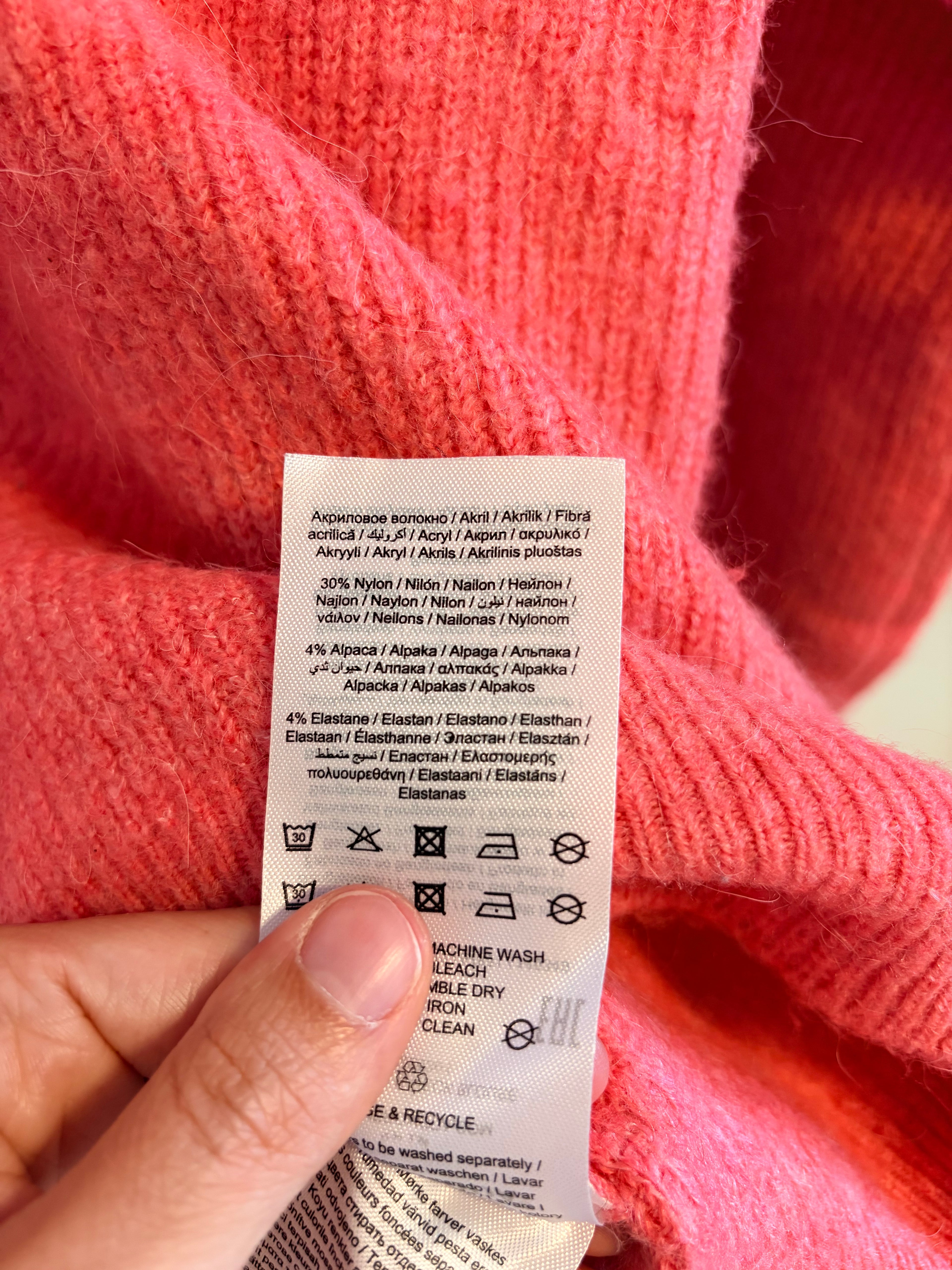 Vero Moda Strickpullover Feinstrick rot pink Gr. S Raffung