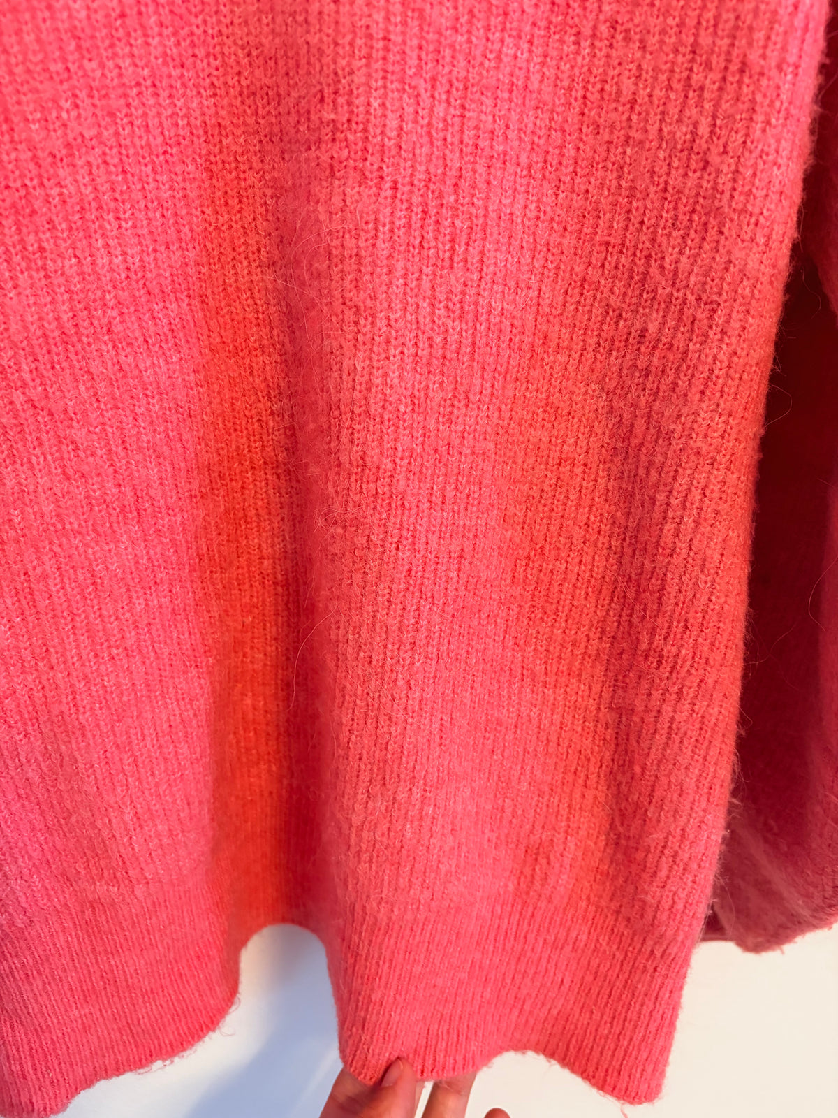 Vero Moda Strickpullover Feinstrick rot pink Gr. S Raffung