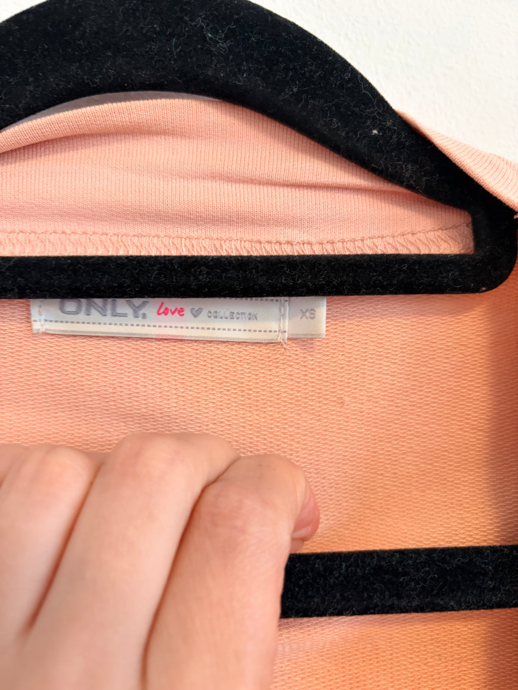 Only kurze Strickjacke rosa Gr. XS Wasserfall