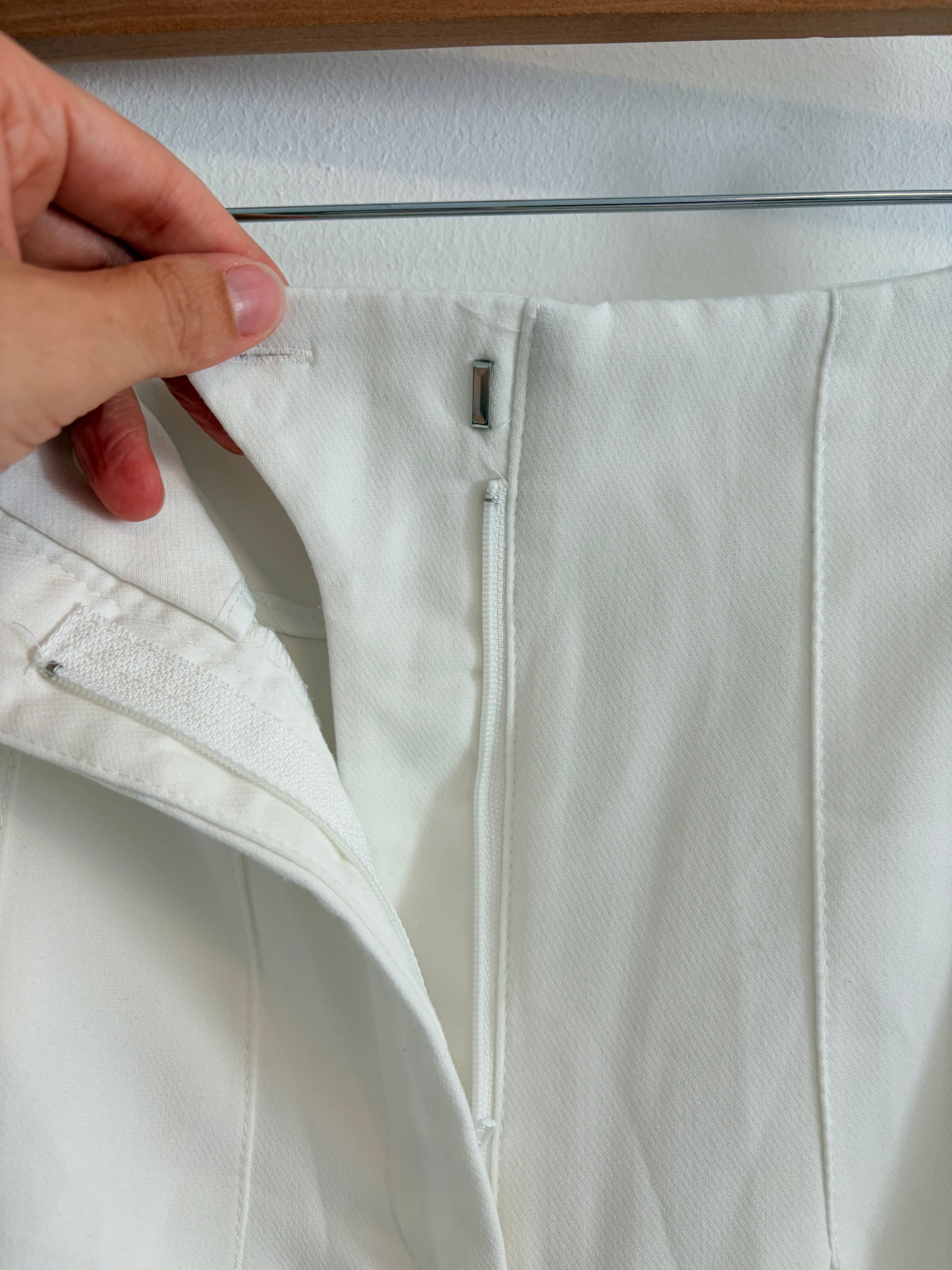 Zara weiße Bügelfaltenhose Hoher Bund Gr. XS