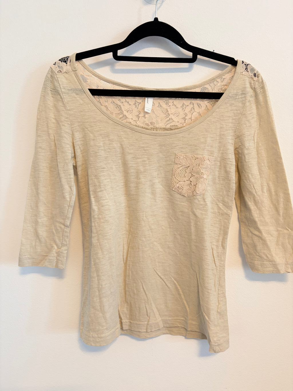 Vero Moda Longsleeve mit Spitze 3/4 Arm Gr. XS