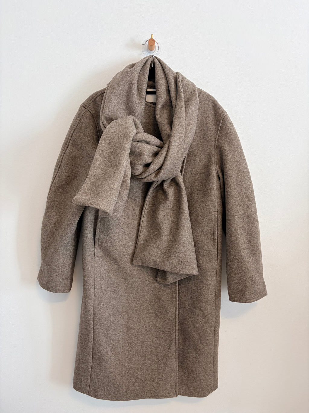 H&M Trenchcoat Mantel mit Schalkragen Gr. S beige braun