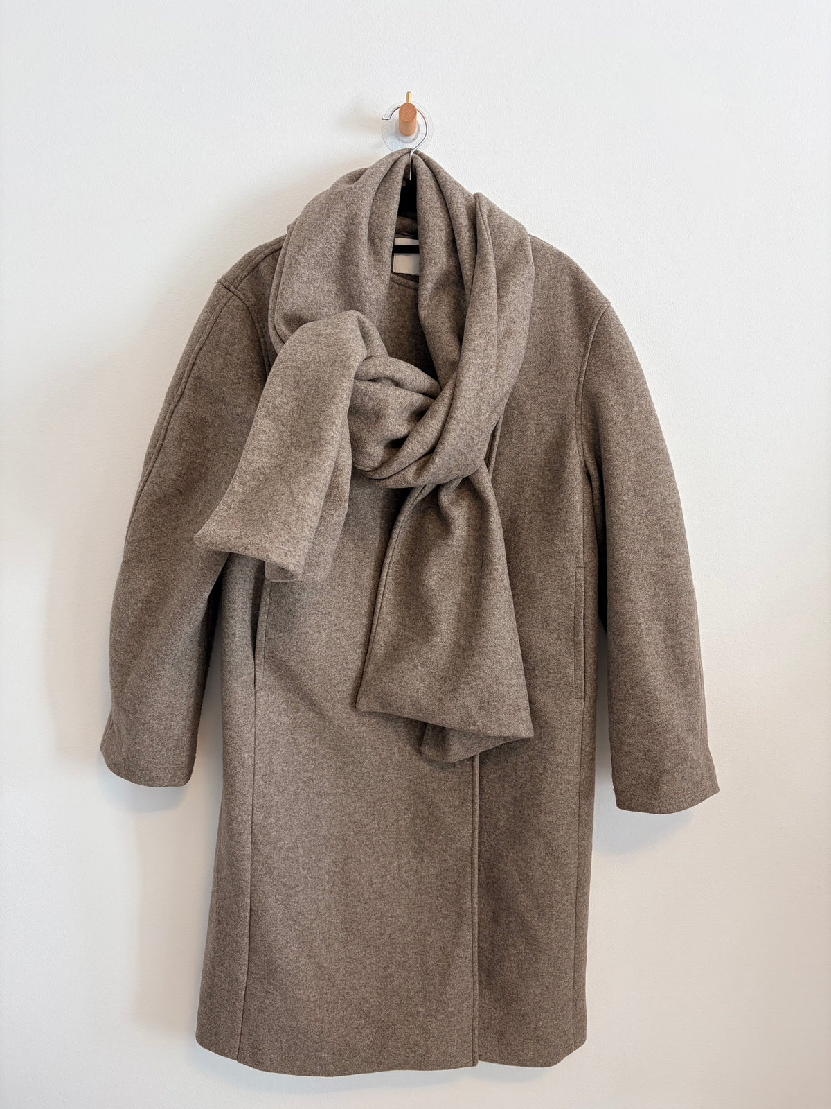 H&M Trenchcoat Mantel mit Schalkragen Gr. S beige braun